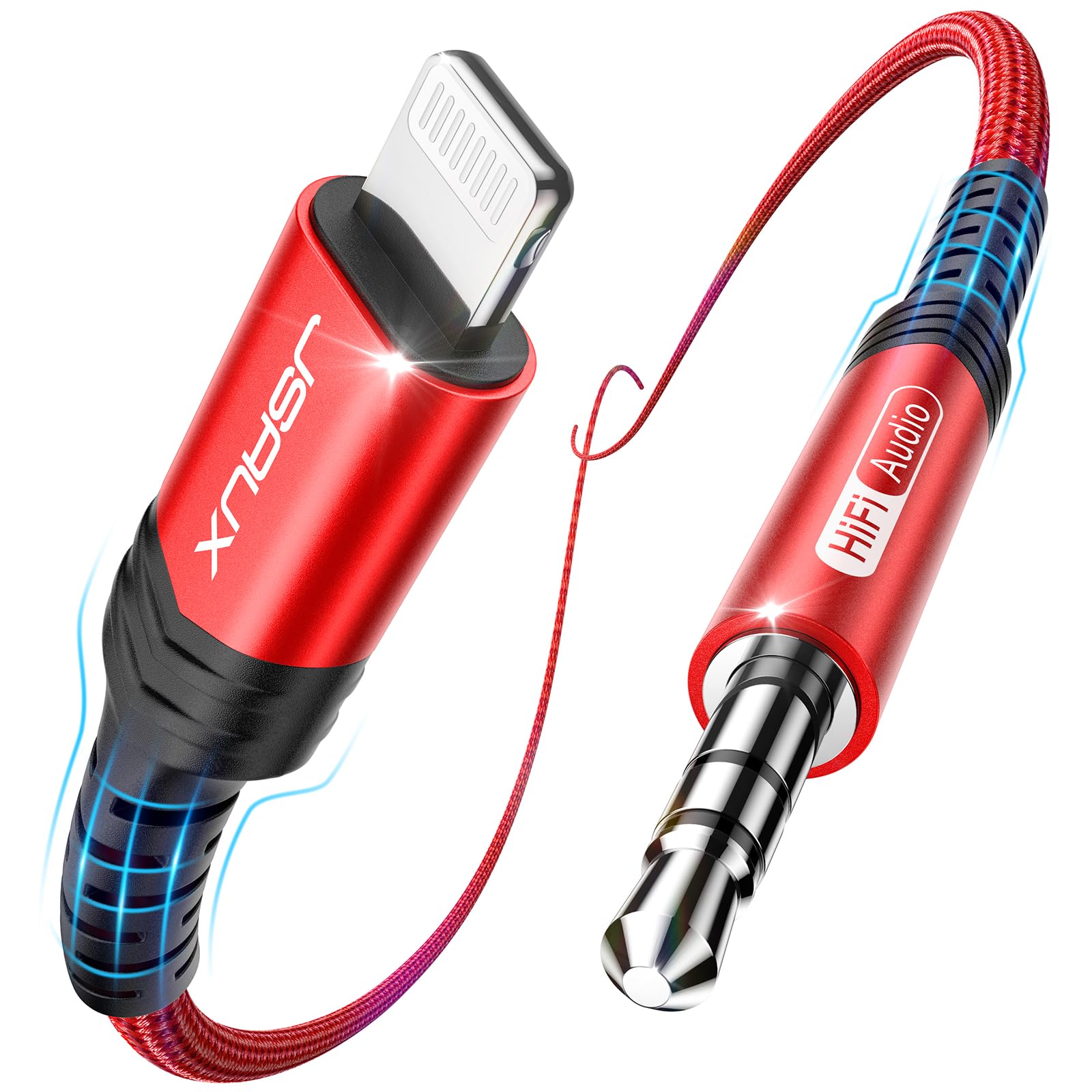 Amazon.com: JSAUX Lightning to 3.5mm Audio Cable 6FT, Apple MFi